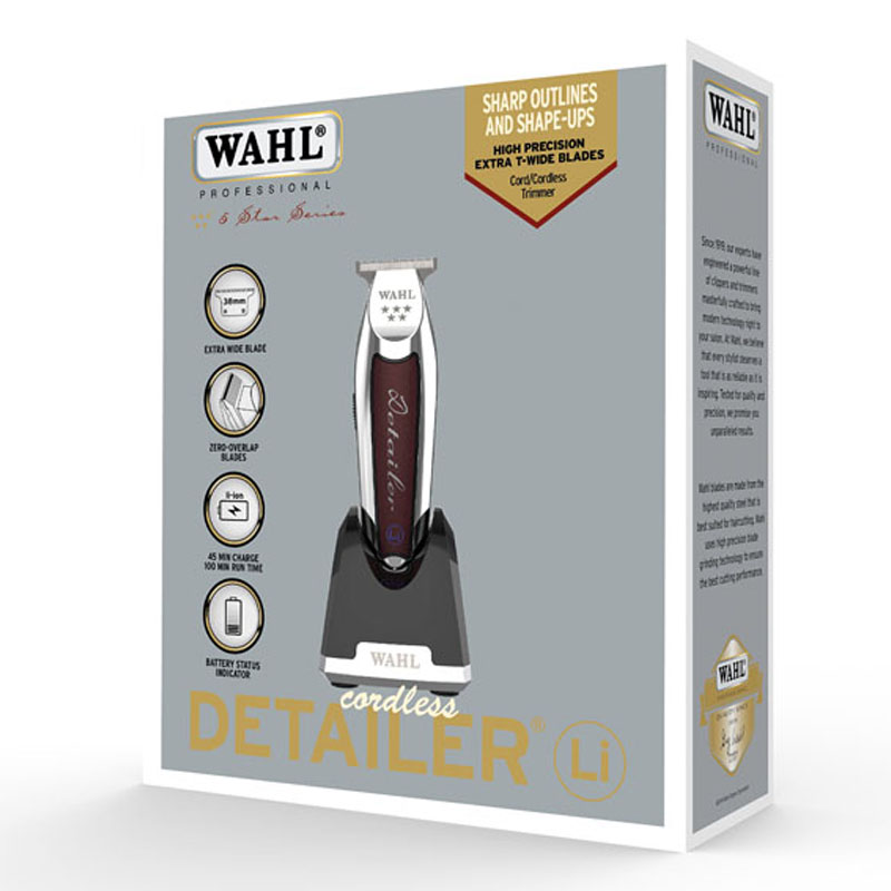Wahl Professional 5 Star Detailer Trimmer with Adjustable T Blade for  Professional Barbers and Stylists : Beauty & Personal Care 