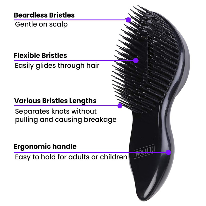 EDUNIA Best Hair Brush Combo of Black Carbon Rat Tail comb With Steel  handle Round